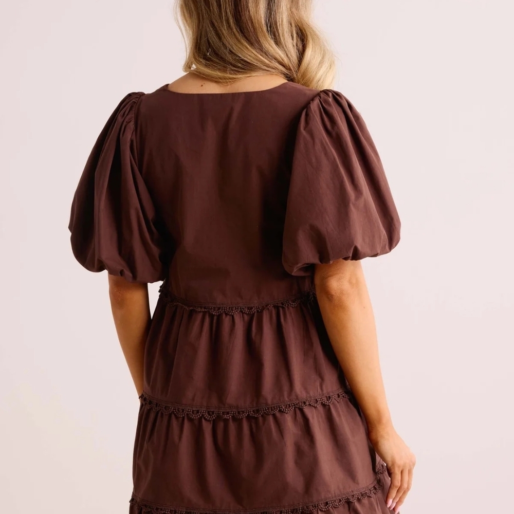 NWT Brown A-line Dress - Picture 4 of 6